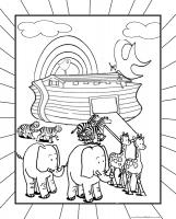Free Christian Bible Coloring Pages Desert Valley Noah Ark Page